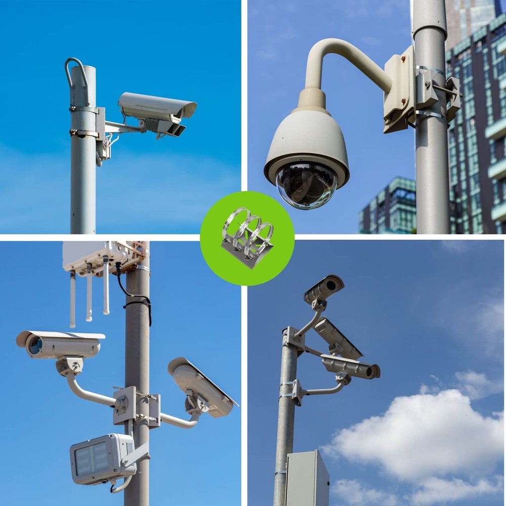 Lighfast Universal Wall Mounting Bracket with 3 Loops, 1Pack, Silver