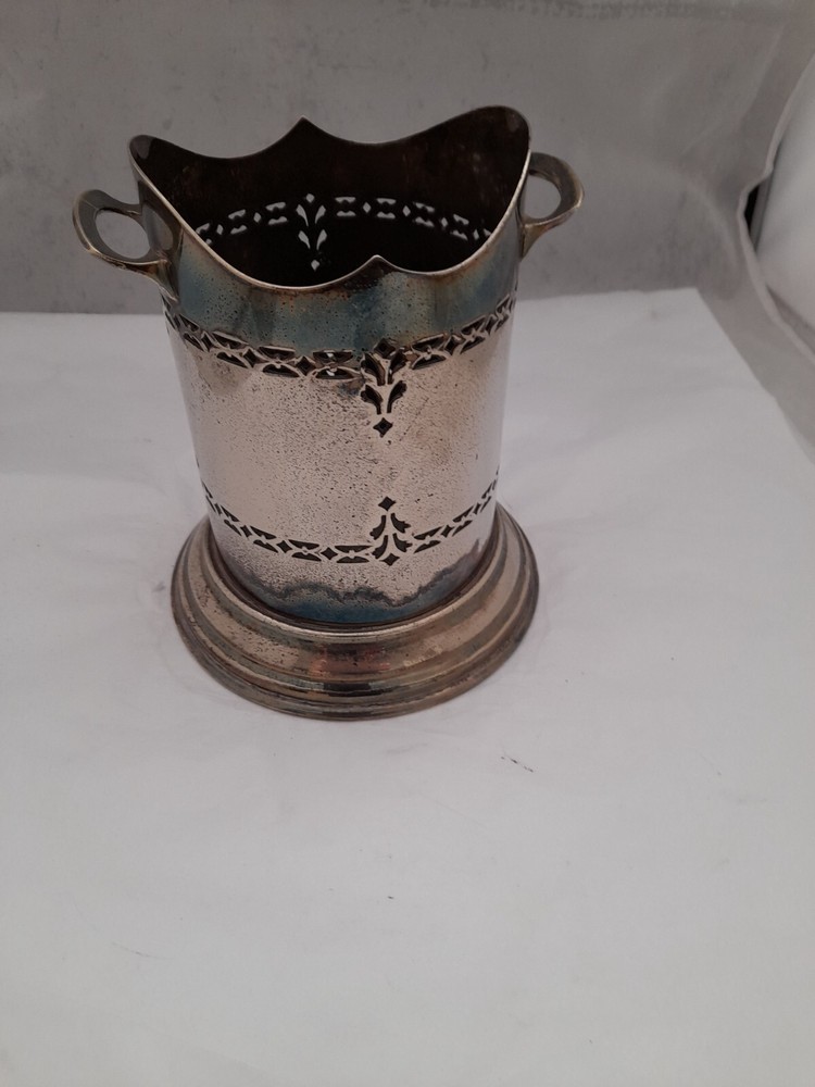 Edwardian silver plated wine holder
