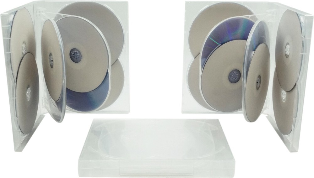 (10) 8 Disc Capacity DVD Boxes Cases Multi Box Set Replacements 22mm #DV8R22CLWT