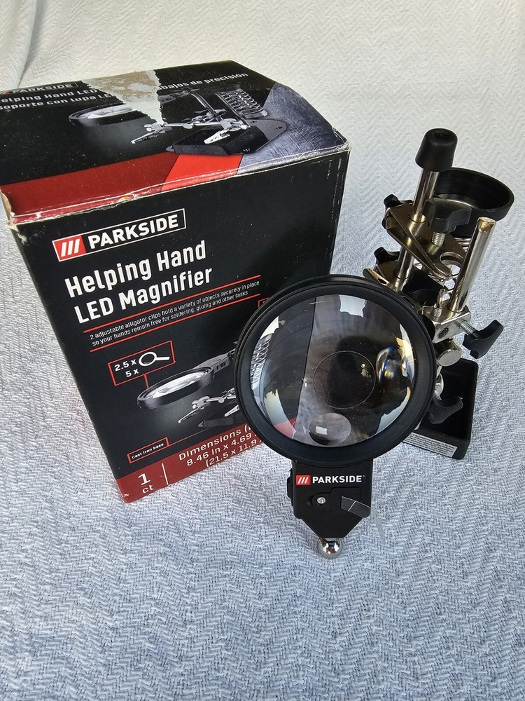 PARKSIDE Helping Hands LED Magnifier set  with cast iron base