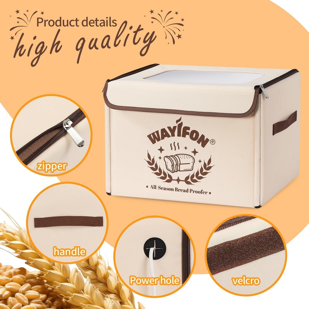 Folding Bread Proofing Box with 68-131℉ Temp Control & 99H Timer,Dough Pro