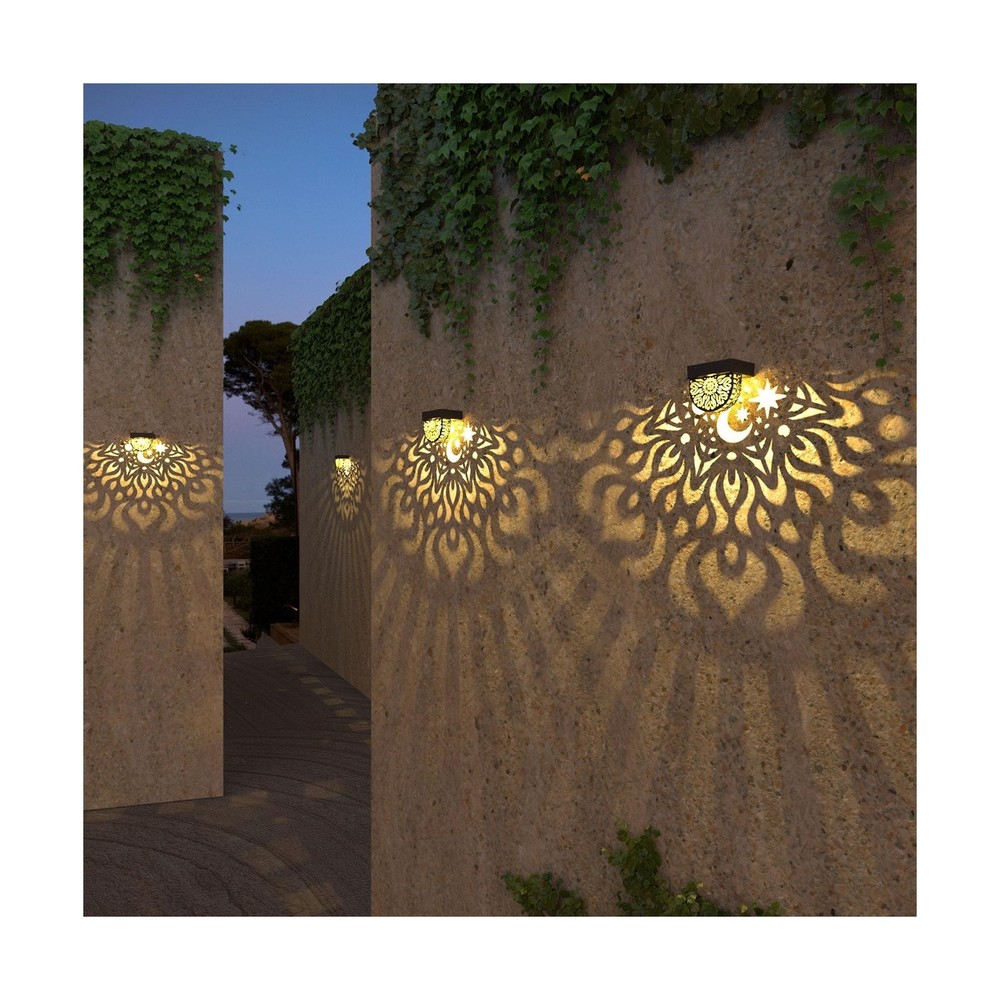 Solar Fence Lights 6 Pack Solar Deck Lights Waterproof LED Powered Step Wall ...