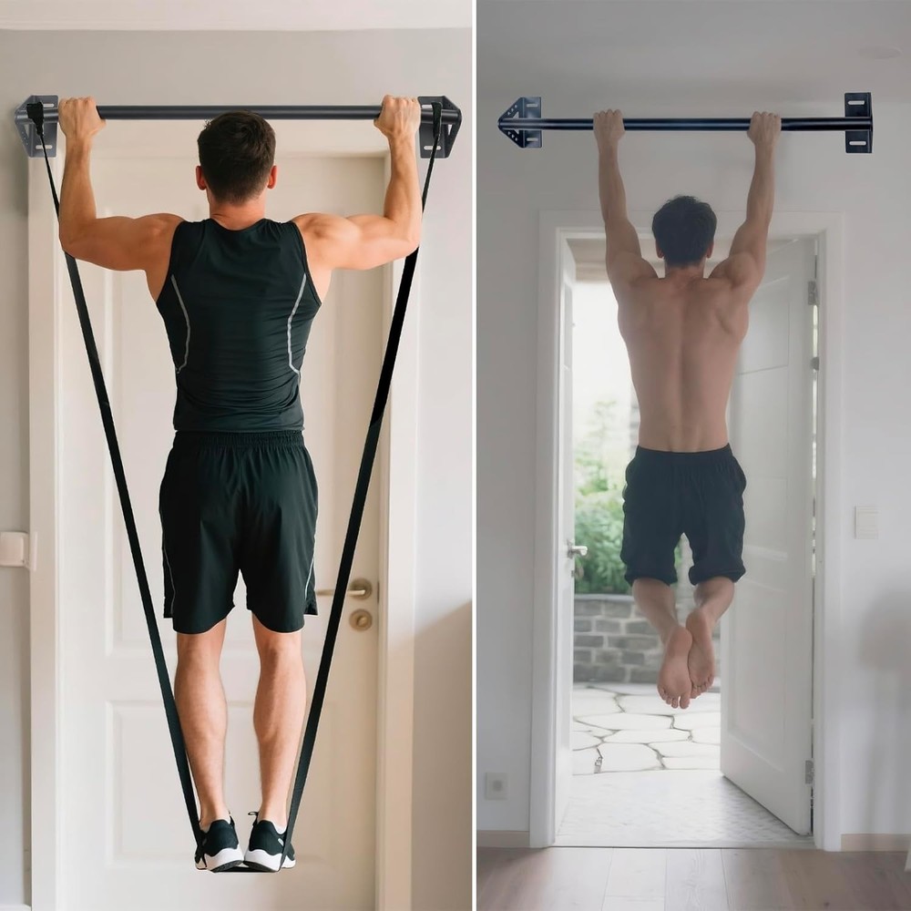 Wall Mounted Pull Up Bar Doorway, Heavy Duty Strength Training Pull-Up & Chin Up