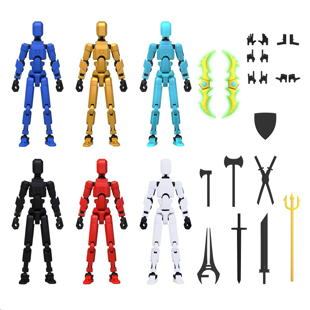 MerryXD 6 Pack Assembly Completed T13 3D Action Pocket-size, 6pack