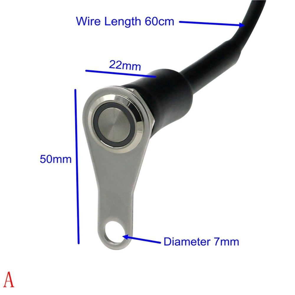 ATV Motorcycle light Switch LED Stainless steel bracket Mount Momentary button
