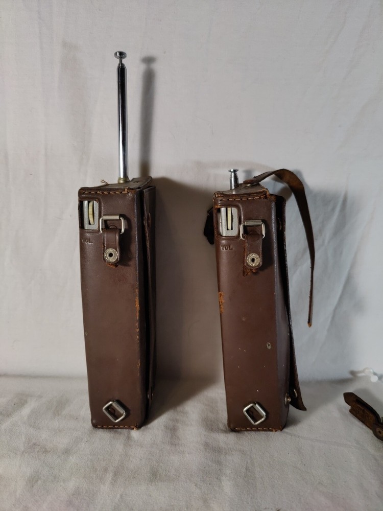 Pair Of 1960’s Transceiver Stellar Nine Transistors Model WT-6 UNTESTED