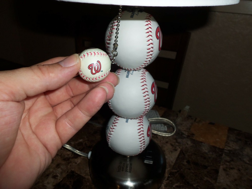 WASHINGTON NATIONALS BASEBALL TABLE LAMP (HANDCRAFTED)