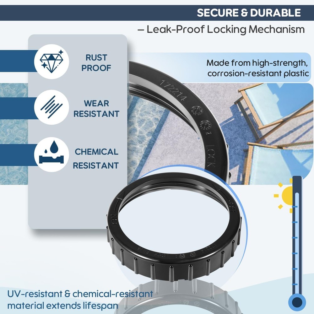 Lock Ring Replacement R172214 for Pentair Rainbow Pool System for Dynamic Series