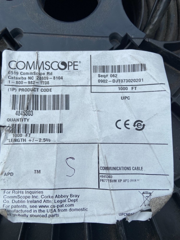 NEW COMMSCOPE 4845303  F677TSVM XP APD 1000FT