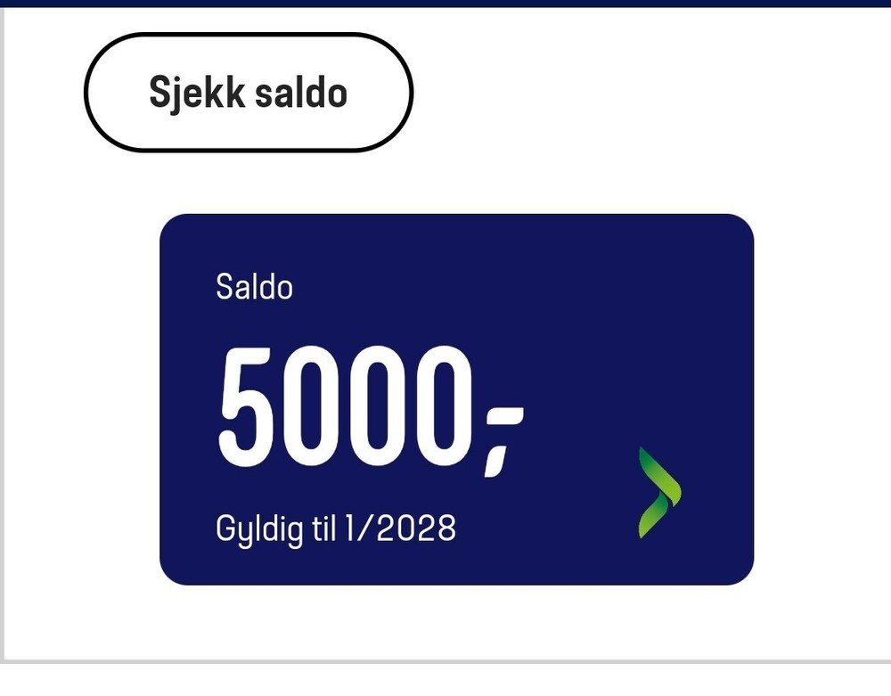elkjop gavekort Worth 5000nok
