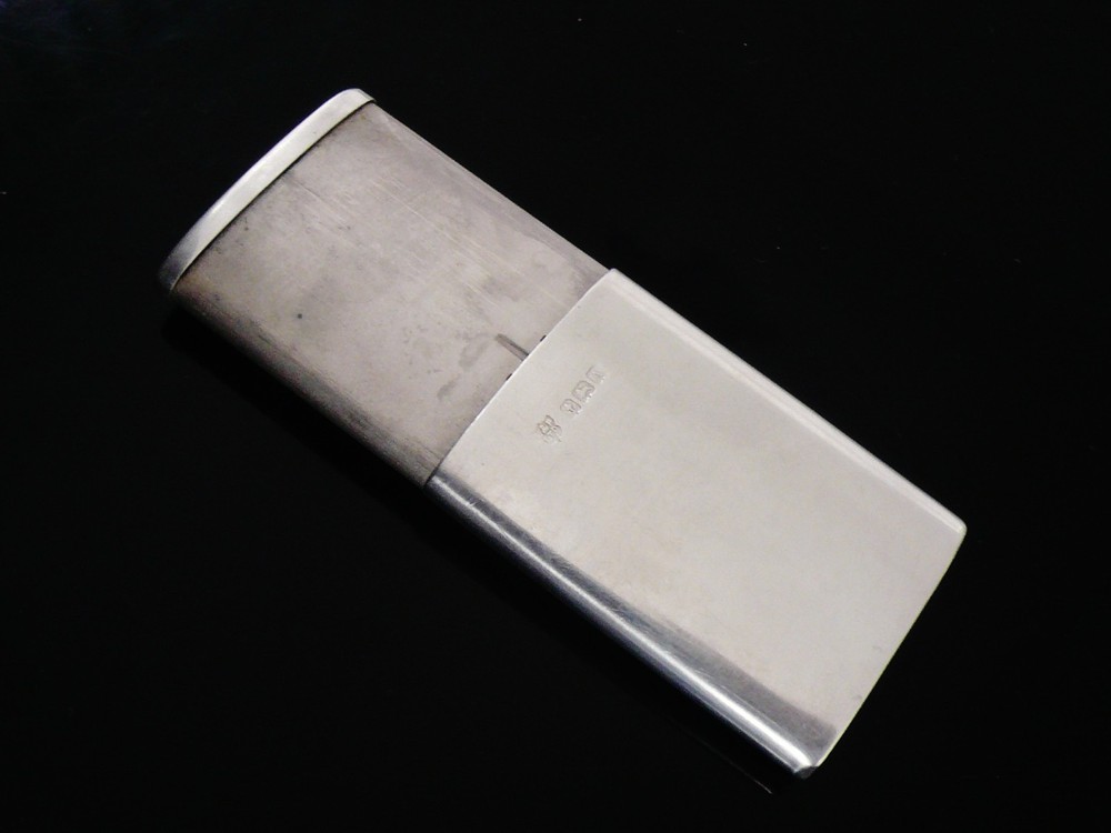 Sterling Silver Slide Action Vesta Case (Advertising Bookmakers) Birmingham 1925