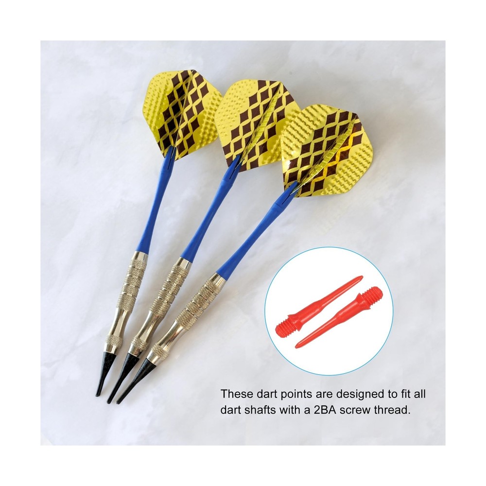 PATIKIL Plastic Dart Tips 2BA Thread Soft Dart Tips Plastic Tip Soft Tip Dart...