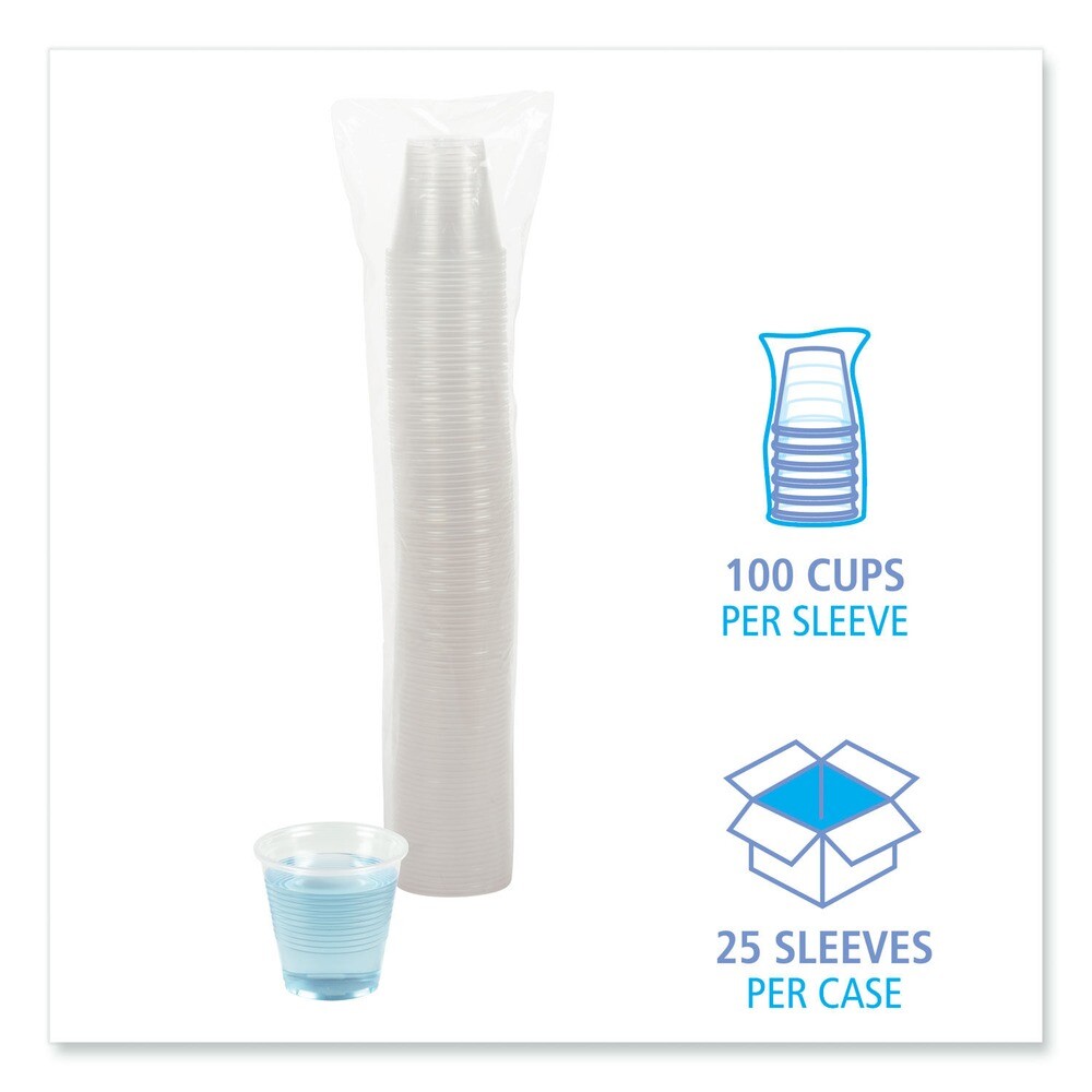 Boardwalk TRANSCUP5CT 5 oz. Plastic Cold Cups - Translucent (2500/CT) New