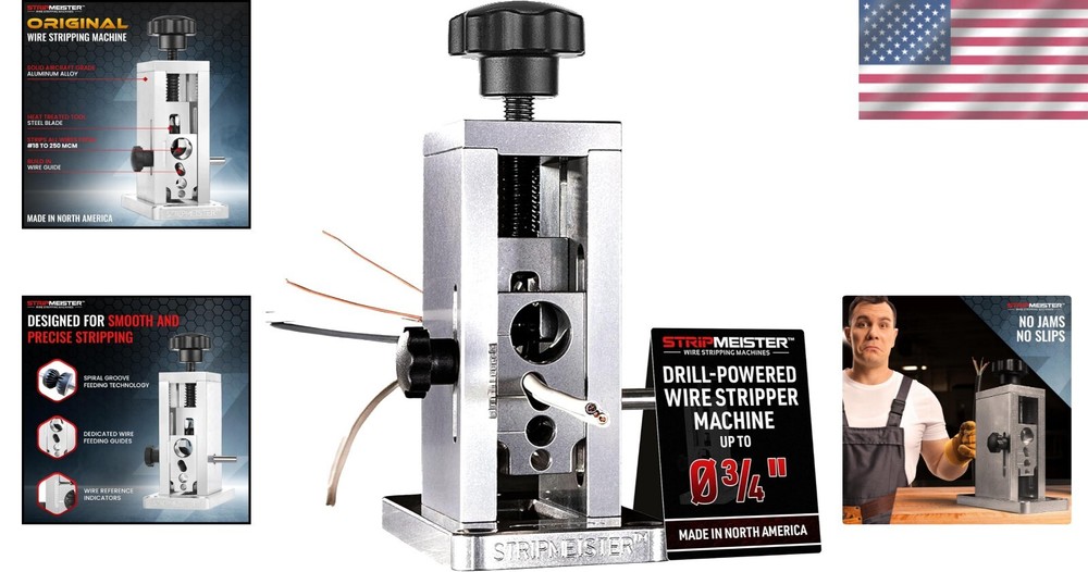 Versatile Automatic Wire Stripper with Integrated Cable Guides for Efficient Use