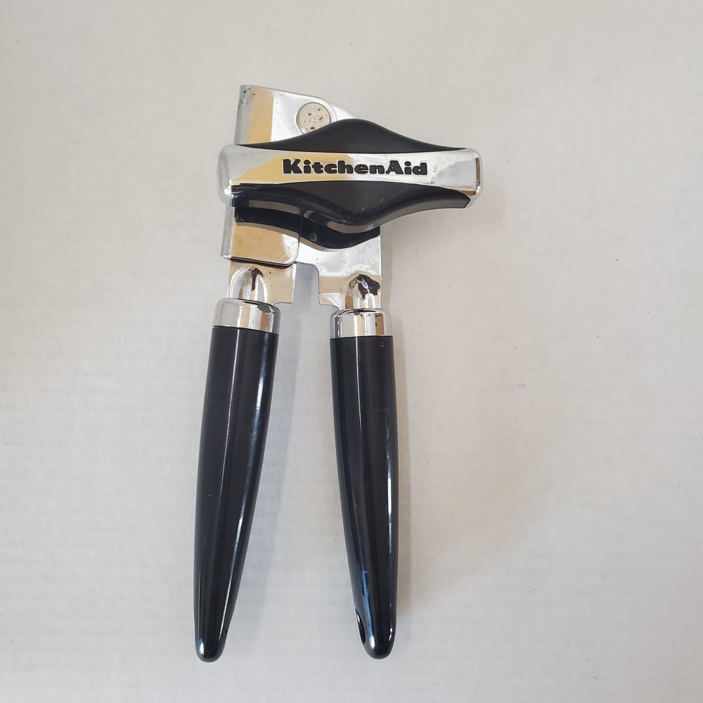 KITCHEN AID CAN OPENER STAINLESS STEEL USED BLACK