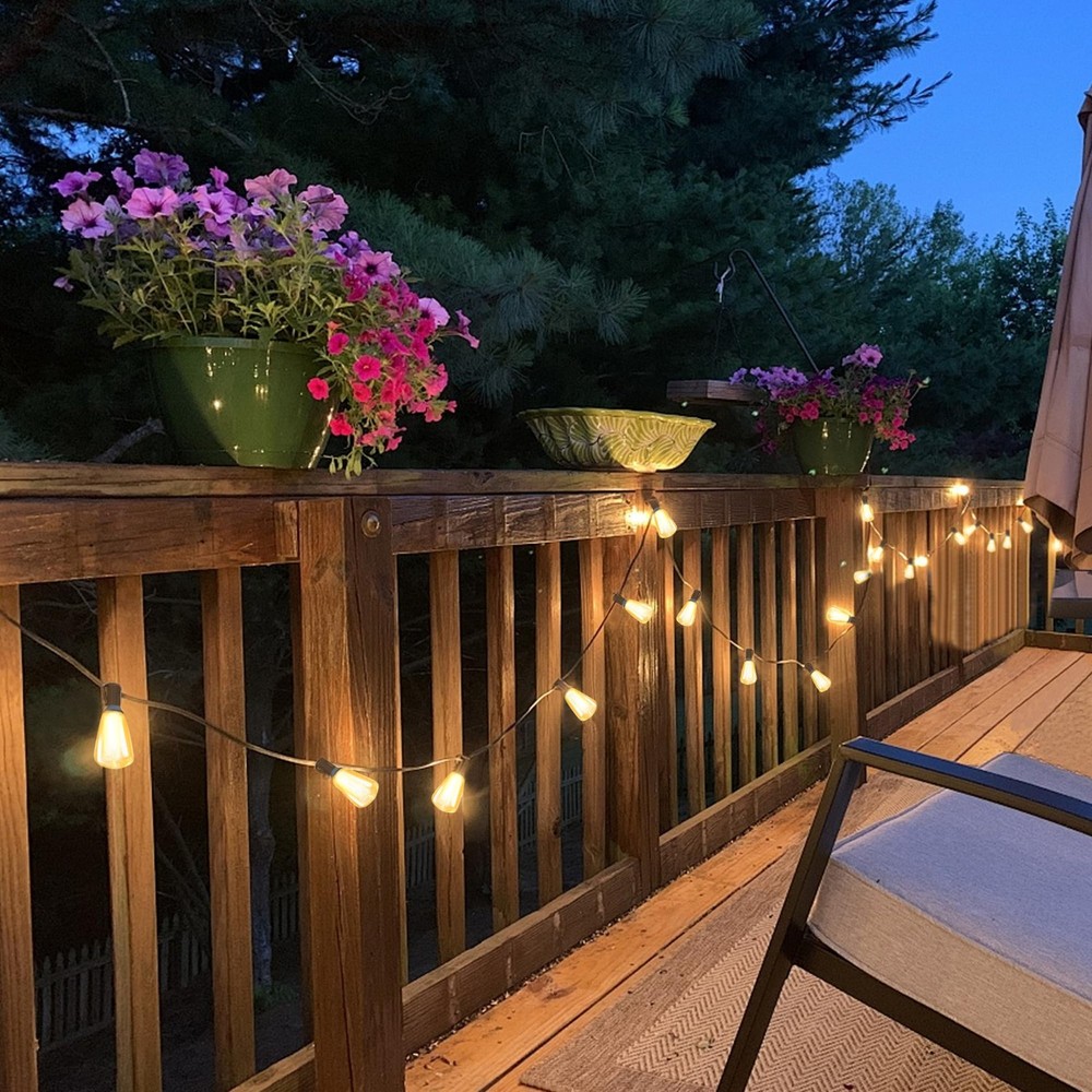 100FT Solar String Lights Outdoor Waterproof with Remote Control Solar Patio