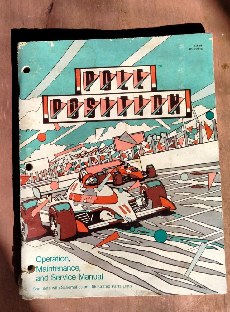Original Atari Pole Position Arcade Game Service and schematic Manuals