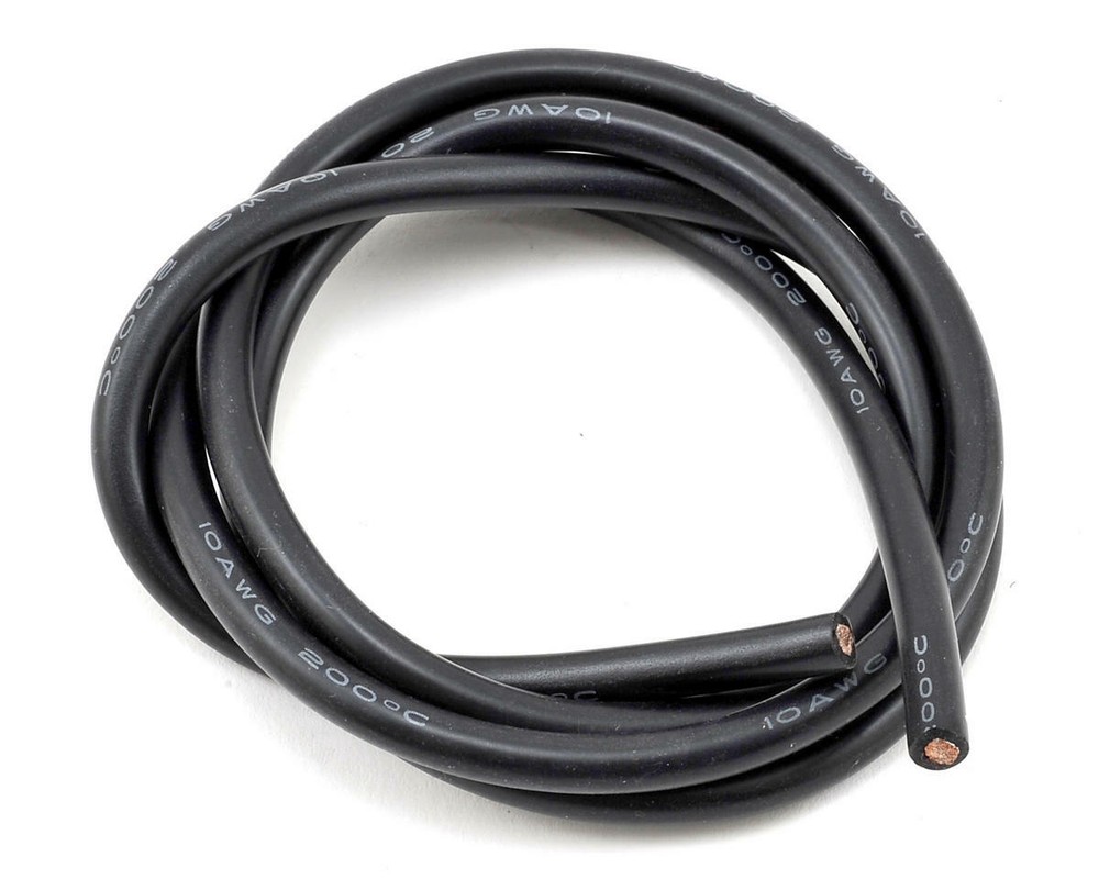 Maclan 10awg Flex Silicon Wire (Black) (3') [MCL4030]
