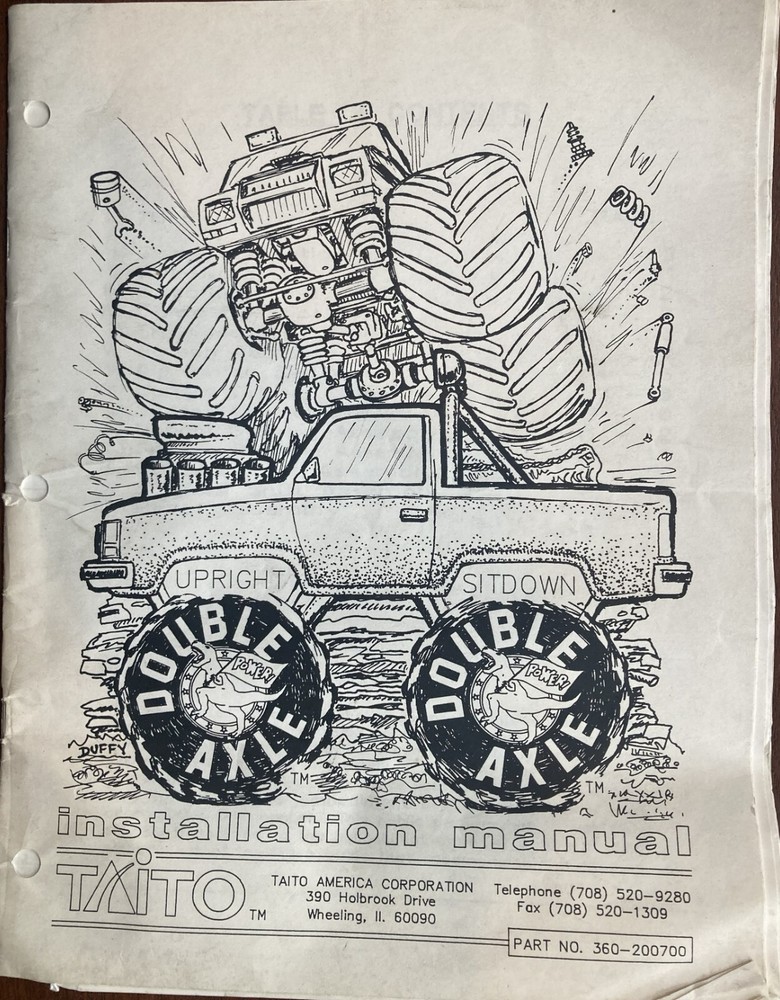 Double Axle Arcade Game Manual