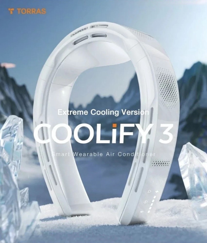 TORRAS COOLIFY 3, White, Smart Wearable Air Conditioner, Great Used Condition!