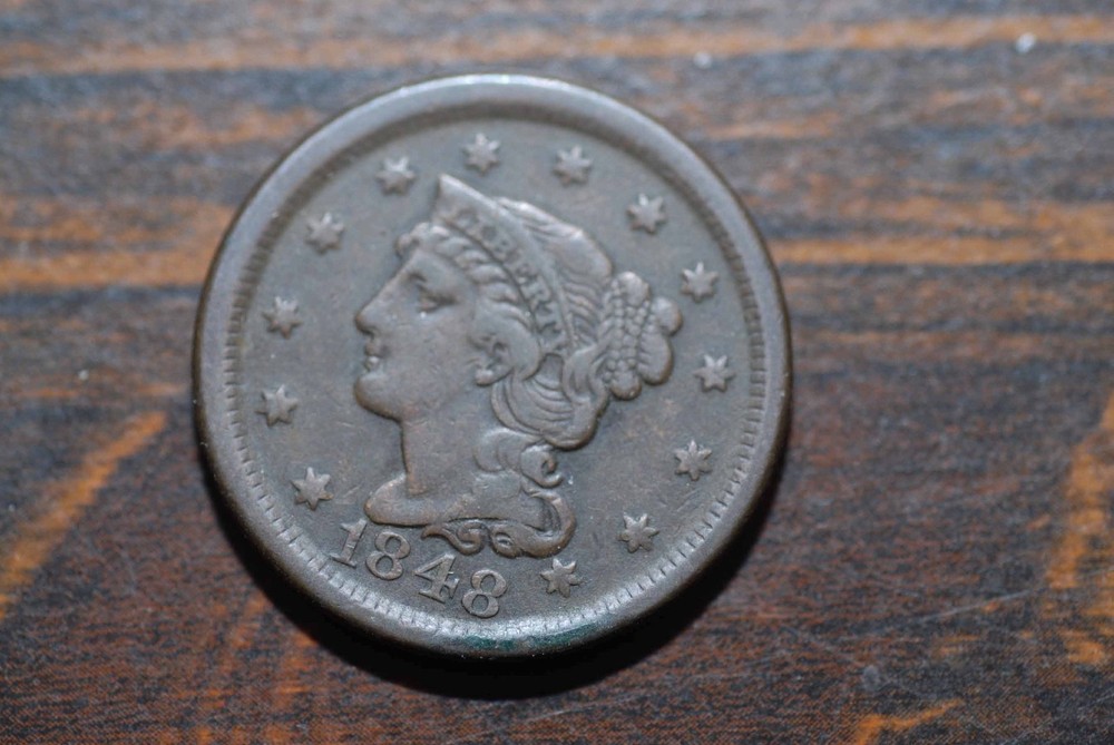 1848 Large Cent, VF