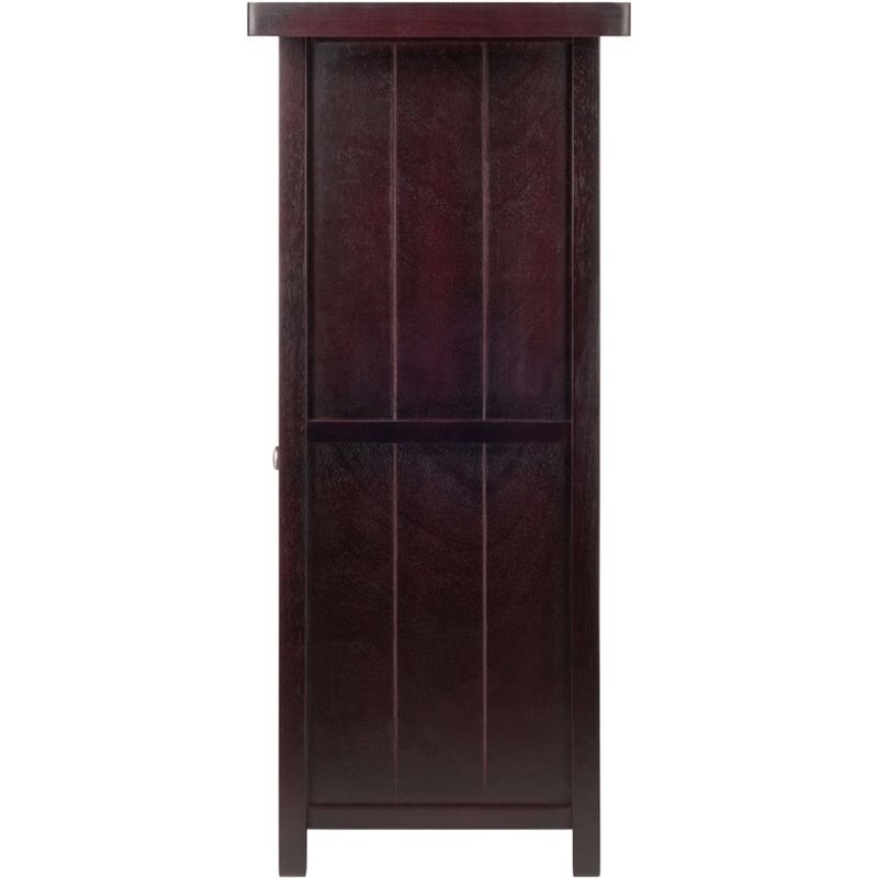 Winsome Macon Transitional Solid Wood Home Wine Bar in Espresso
