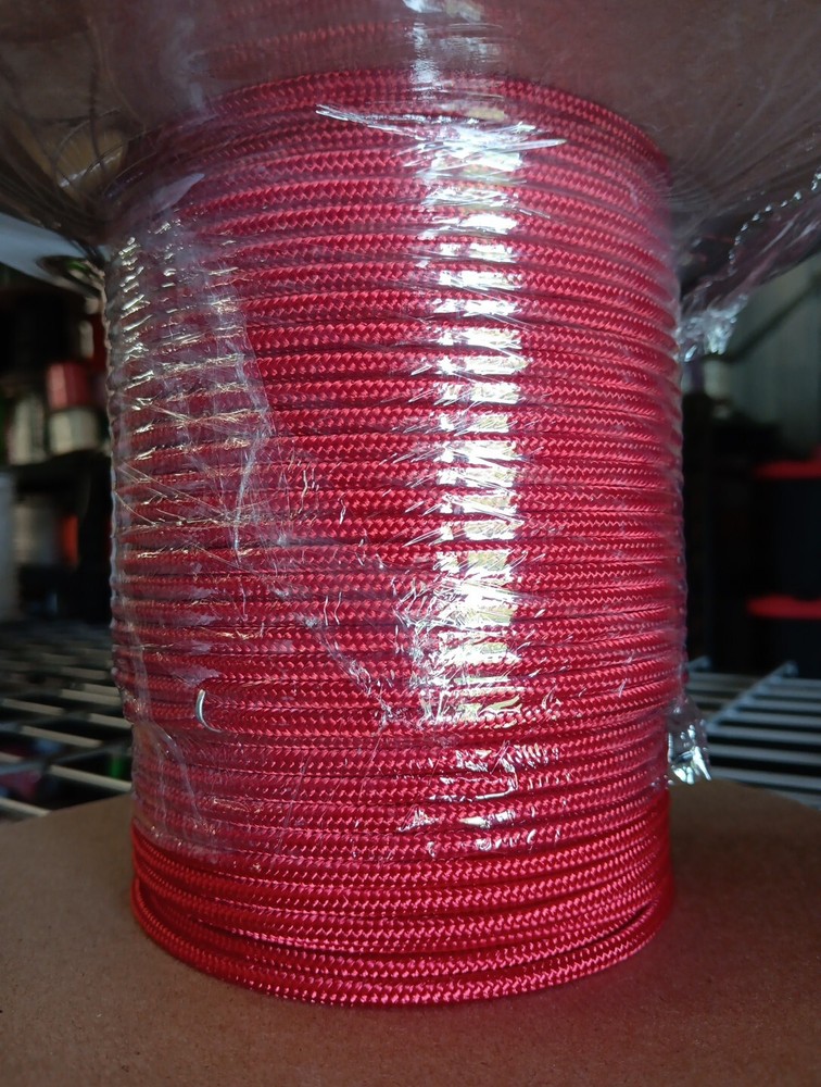 5/32” x 260 ft. Polyester Rope spool. Red.