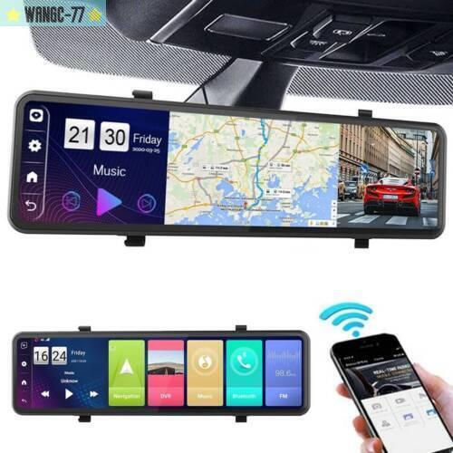 360° Panoramic 4G Car Dash Cam Rearview Mirror Cameras Android 8.1 GPS WiFi