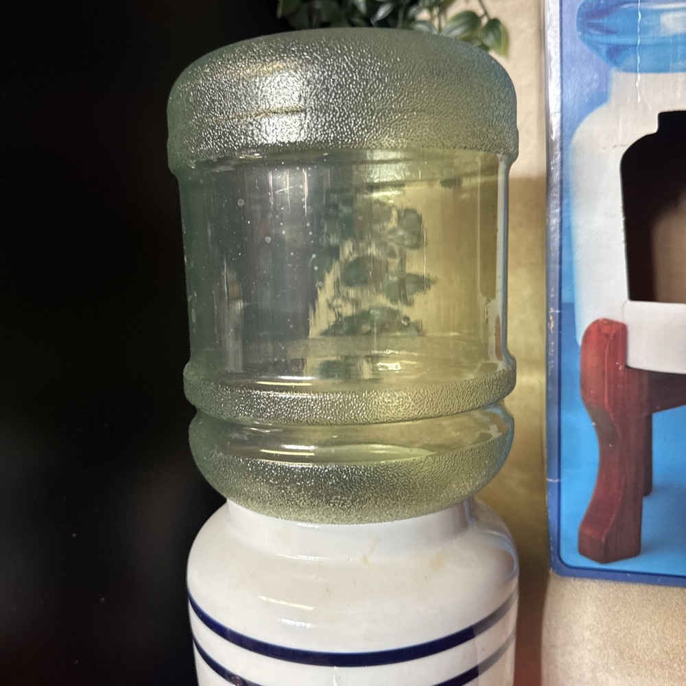 Water Crock Solid Ceramic Porcelain Dispenser 64 Oz Personal Tabletop Display