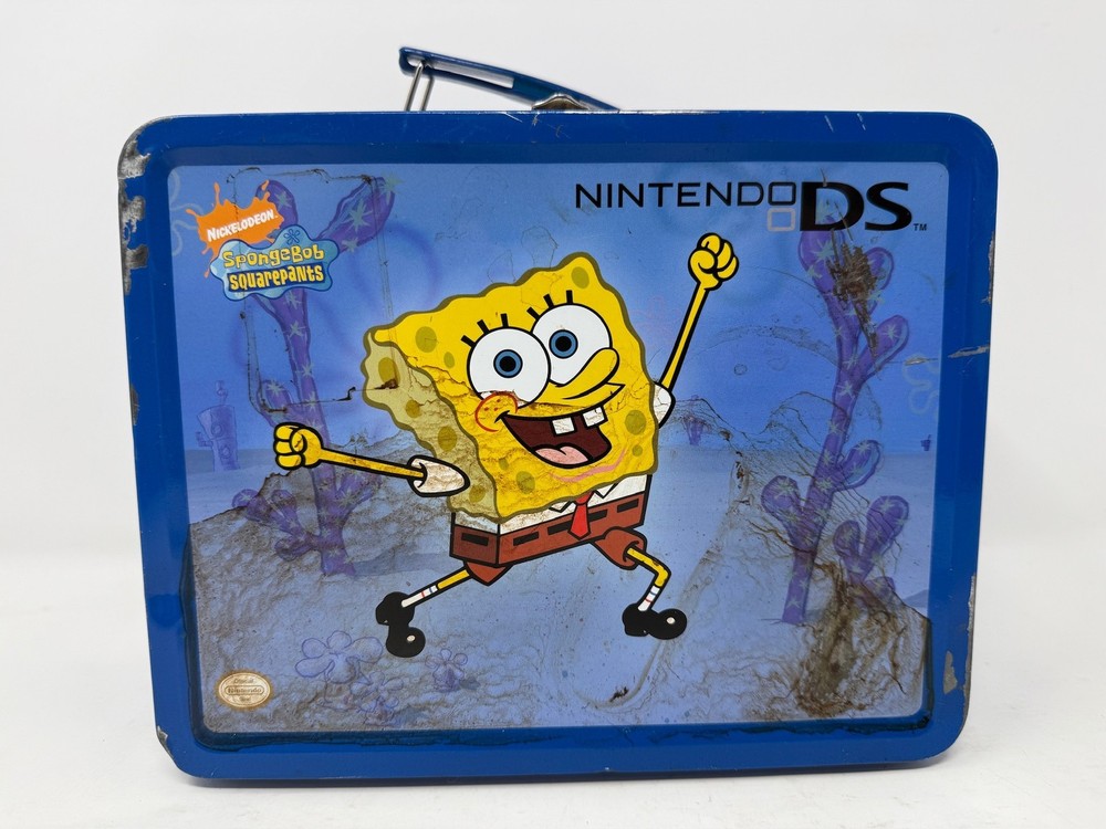 Nickelodeon SpongeBob Nintendo DS Tin Lunchbox Used