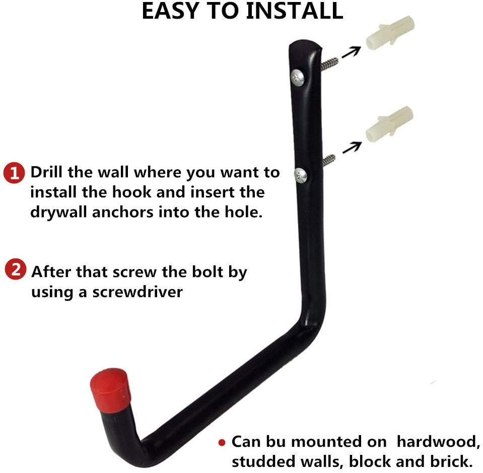 Heavy Duty Garage Storage Utility Hooks Wall Mounted Tools Hangers Organizer (6