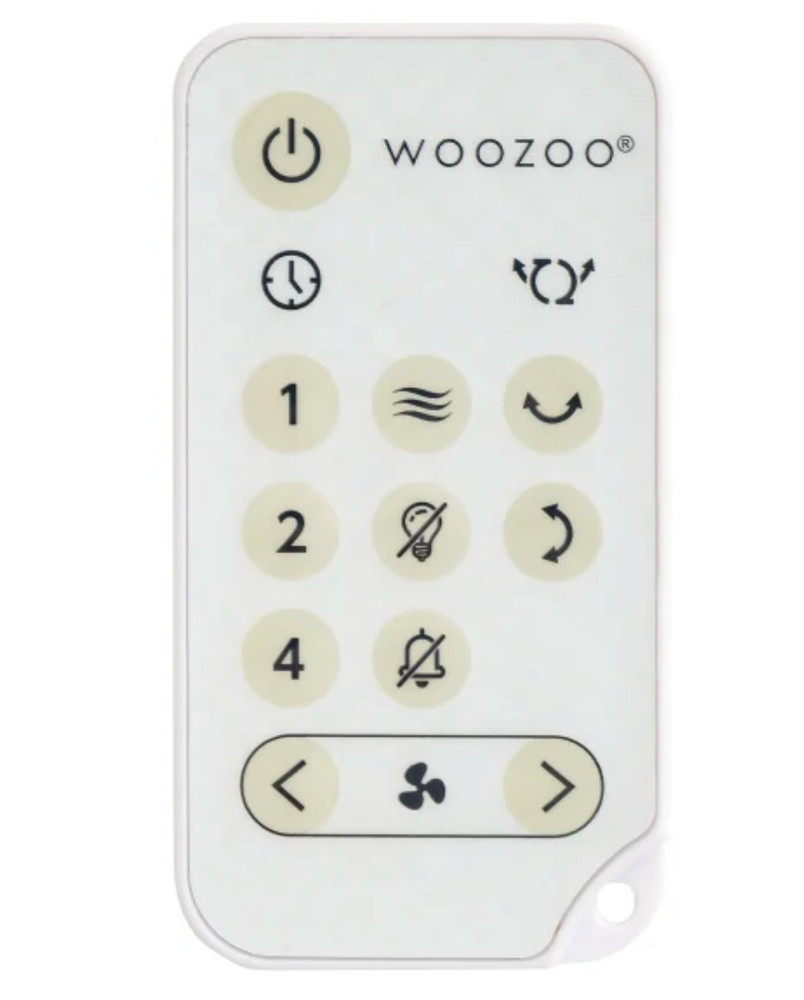 WOOZOO Compact Globe Oscillating Fan w/ Remote (New Version) - 5 Speed - White