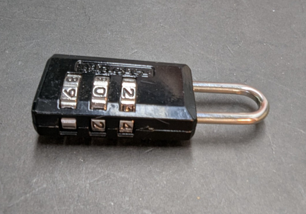 Master Lock 647D Combination Padlock Black Hard Steel Basic