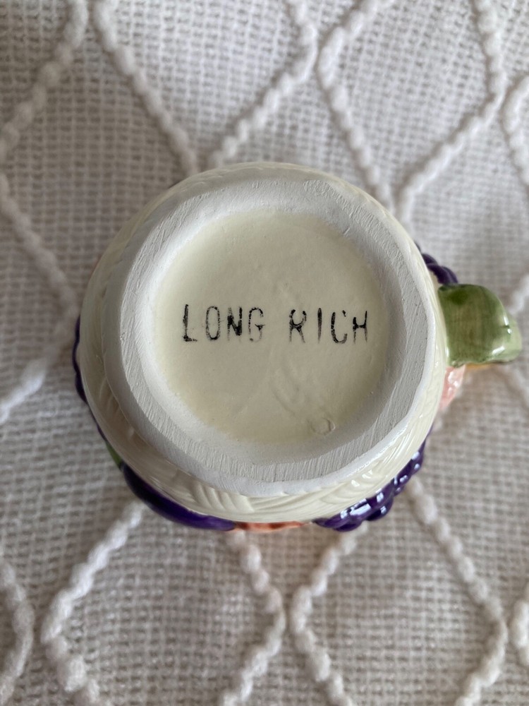 Long Rich Bountiful Harvest Pottery Creamer