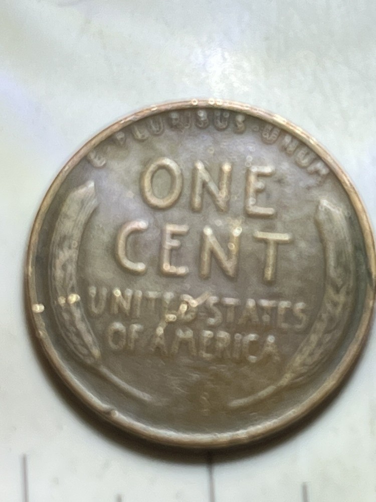 1944 1C RD Lincoln Cent