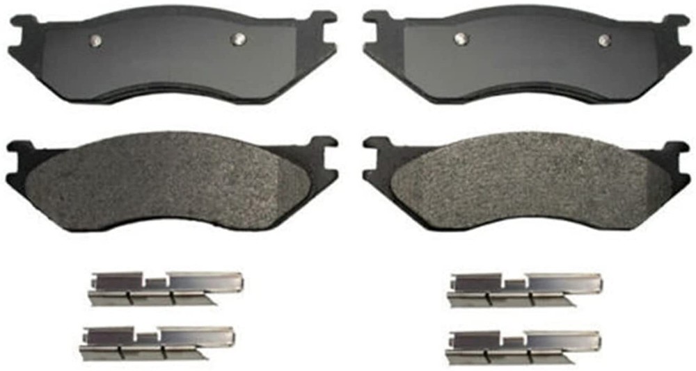Front Ceramic Brake Pads w/Hardware for Dodge Ram 1500 Durango