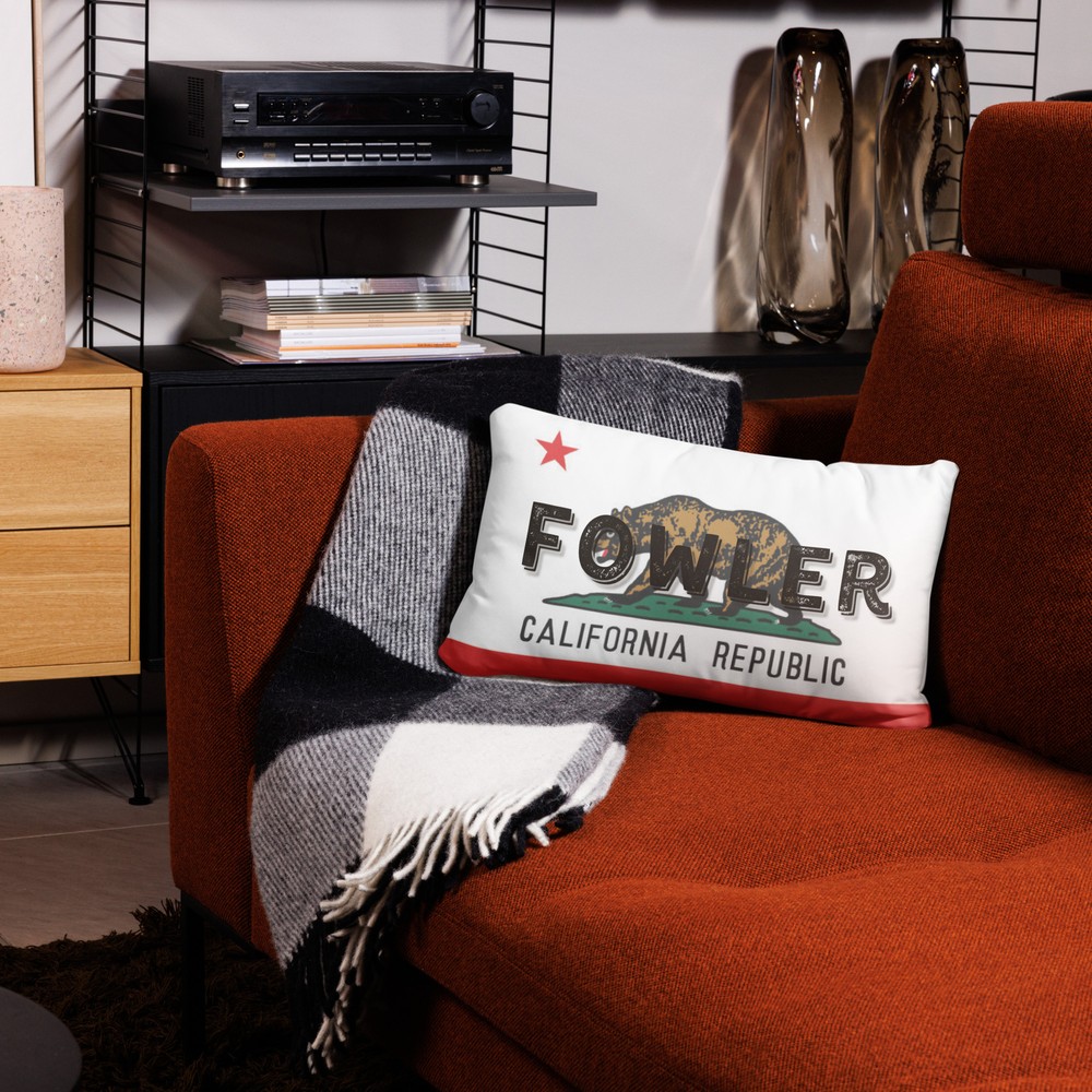Fowler California Flag Pillow