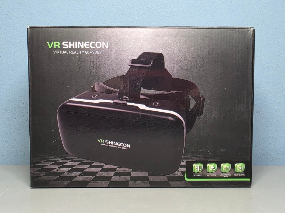 VR Shinecon Virtual Reality Glasses Smartphone Headset w/Controller New