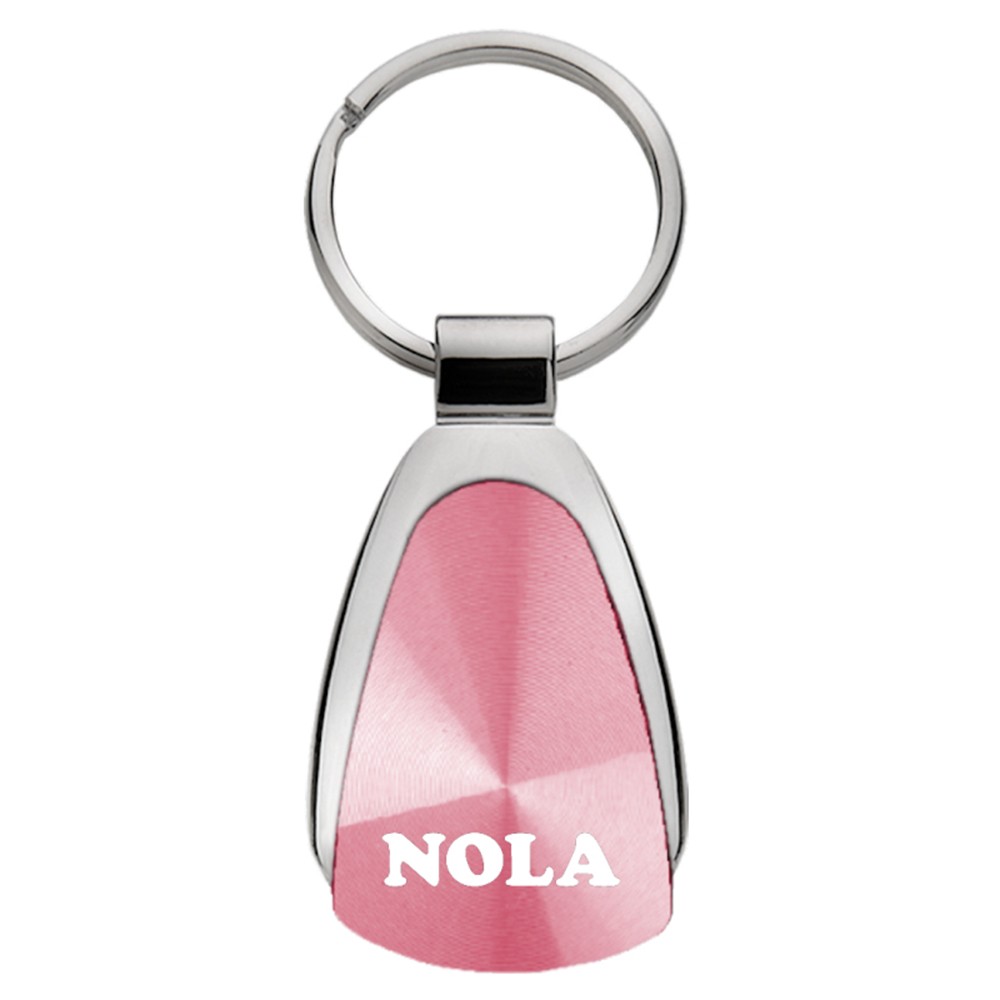 Teardrop Keychain with NOLA on Pink [Single]
