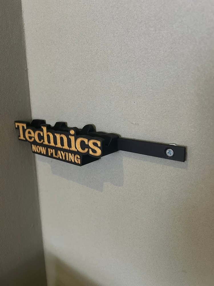 Custom Made Technics GLD-LTD Playing Now Vynil Stand Wall mounted