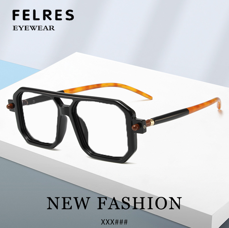 Men Women Square Blue Light Blocking Eyeglasses Full Frames Glasses Frames New