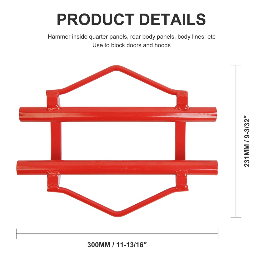 Pair Quarter Puller Powder Coated Quarter Panel Puller Dent Repair Kit Universal