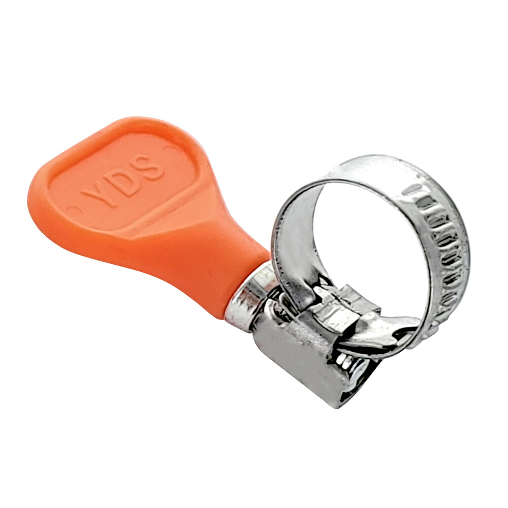 Easy Turn Hose Clamp 5/8" Orange (set of 1)
