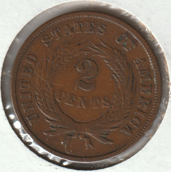 1868 Two Cent Piece 2c US Coin