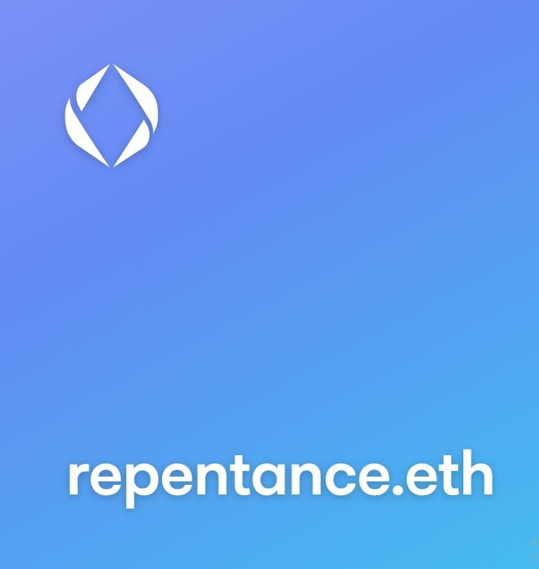 Repentance .eth Etherium Domain Name on OpenSea