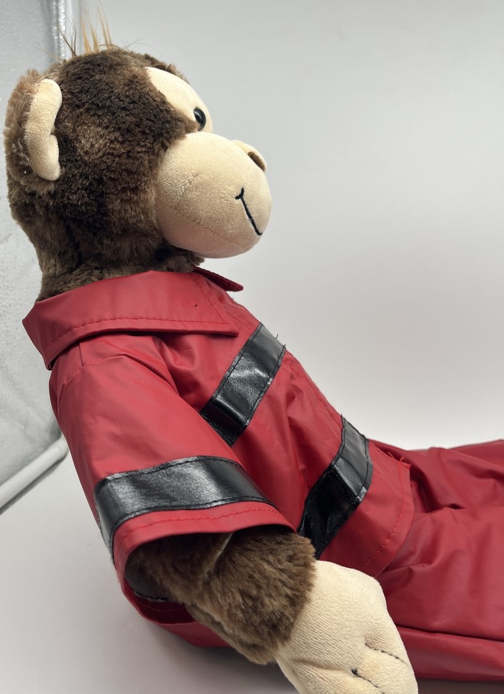 18” Build a Bear Cheerful Monkey With Firefighter Outfit