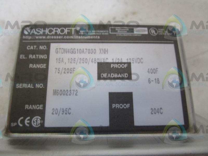 ASHCROFT GTDN4GG10A7030 TEMPERATURE CONTROLLER NSMP