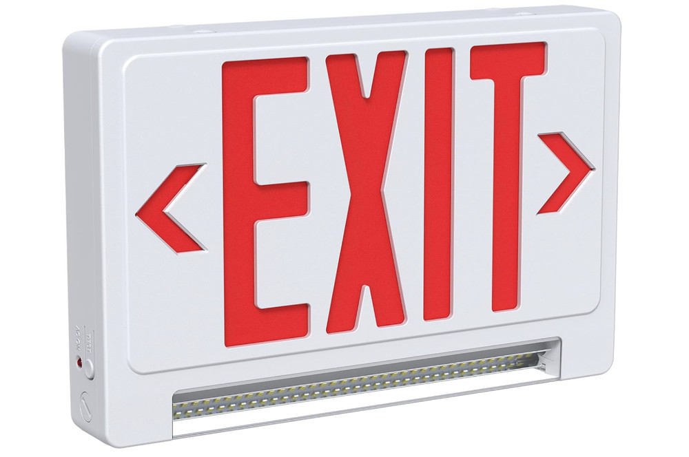 NEW! Exit Sign with Emergency Lights - Battery Backup, UL Listed, Double-sided