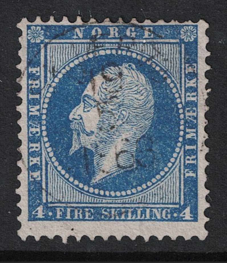 Norway SC# 4 Used / Light 1863 Cancel - S29561