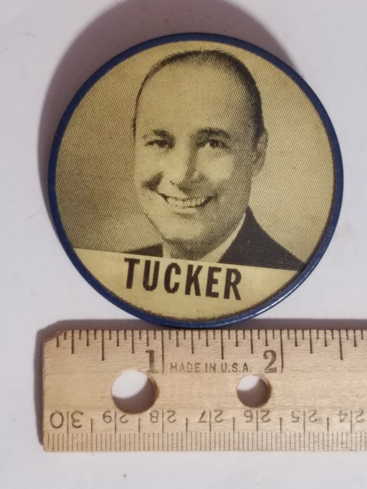 Stevenson Tucker Flasher Pinback & Tucker Tab